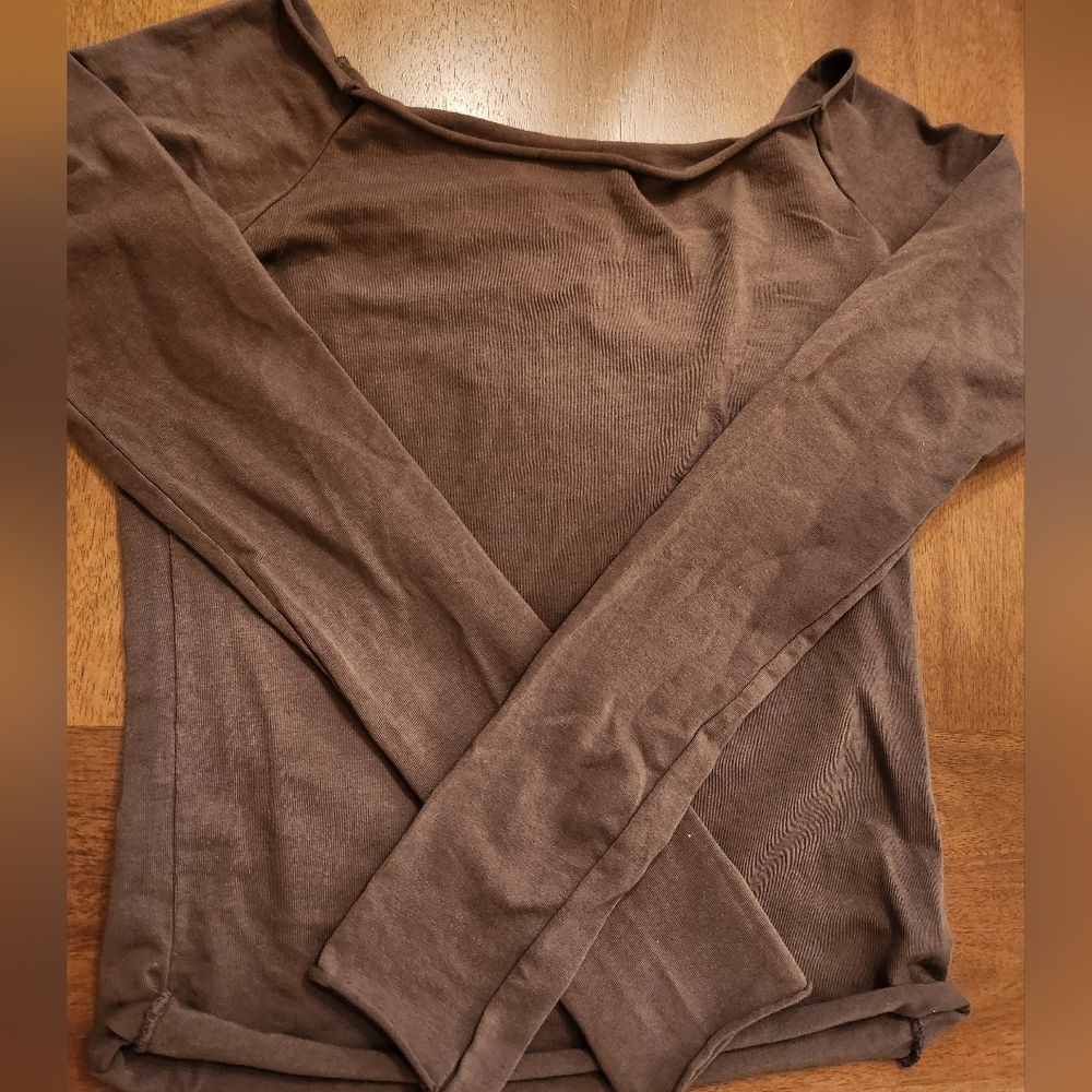 Brandy Melville Brown Long Sleeve Top